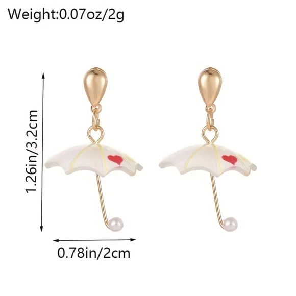 Umbrella Dangle Earrings - Picture 4 of 4